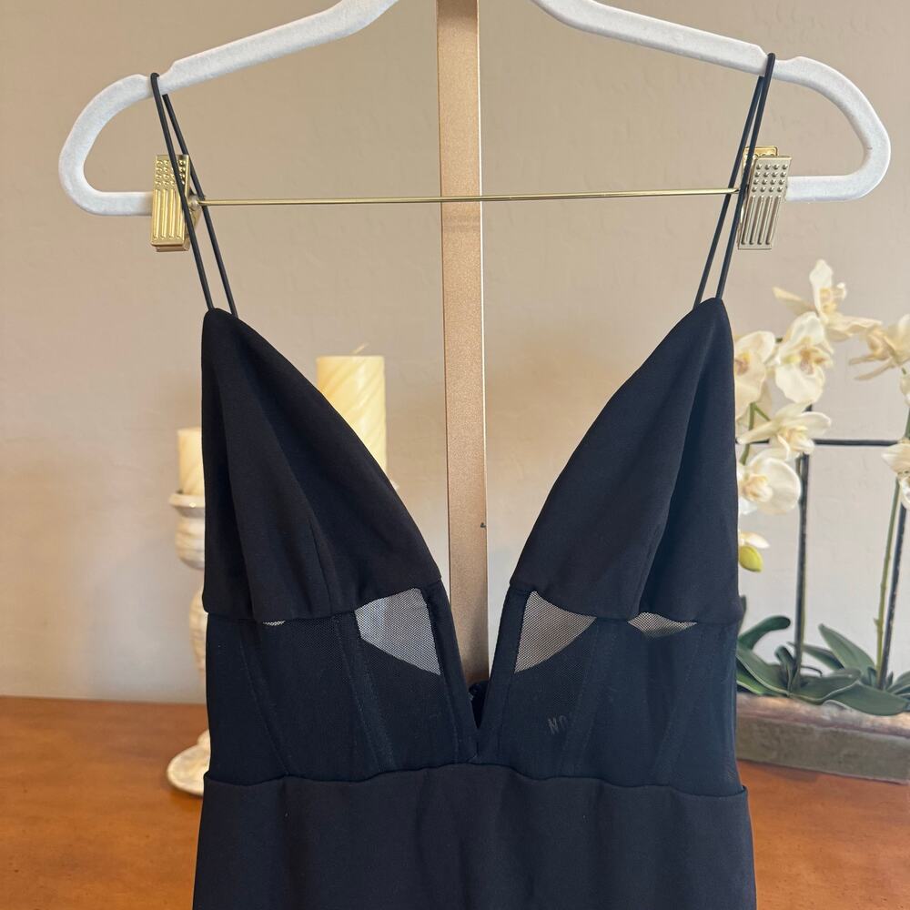 Nookie Sade Mesh Gown Black Size Medium $319 Retail - Picture 6 of 8